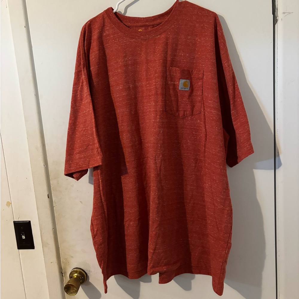 Carhartt Men's Heathered Red Short Sleeve Tee